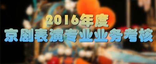 骚货艹逼视频国家京剧院2016年度京剧表演专业业务考...